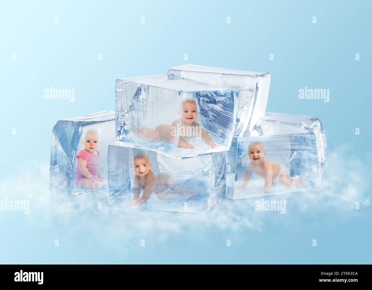 Cryopreservation as method of infertility treatment. Babies in ice