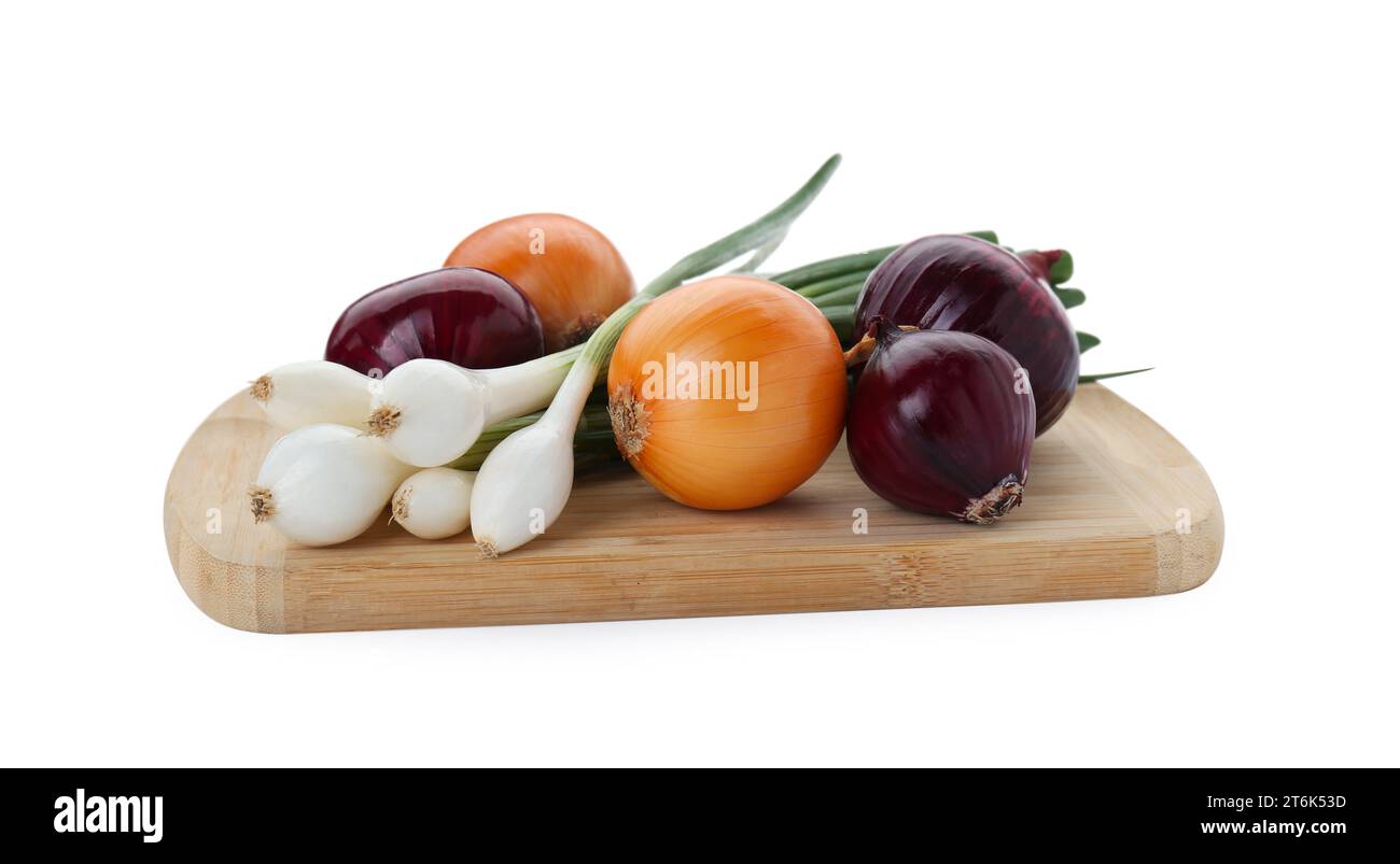 Board different kinds onion hi-res stock photography and images - Alamy