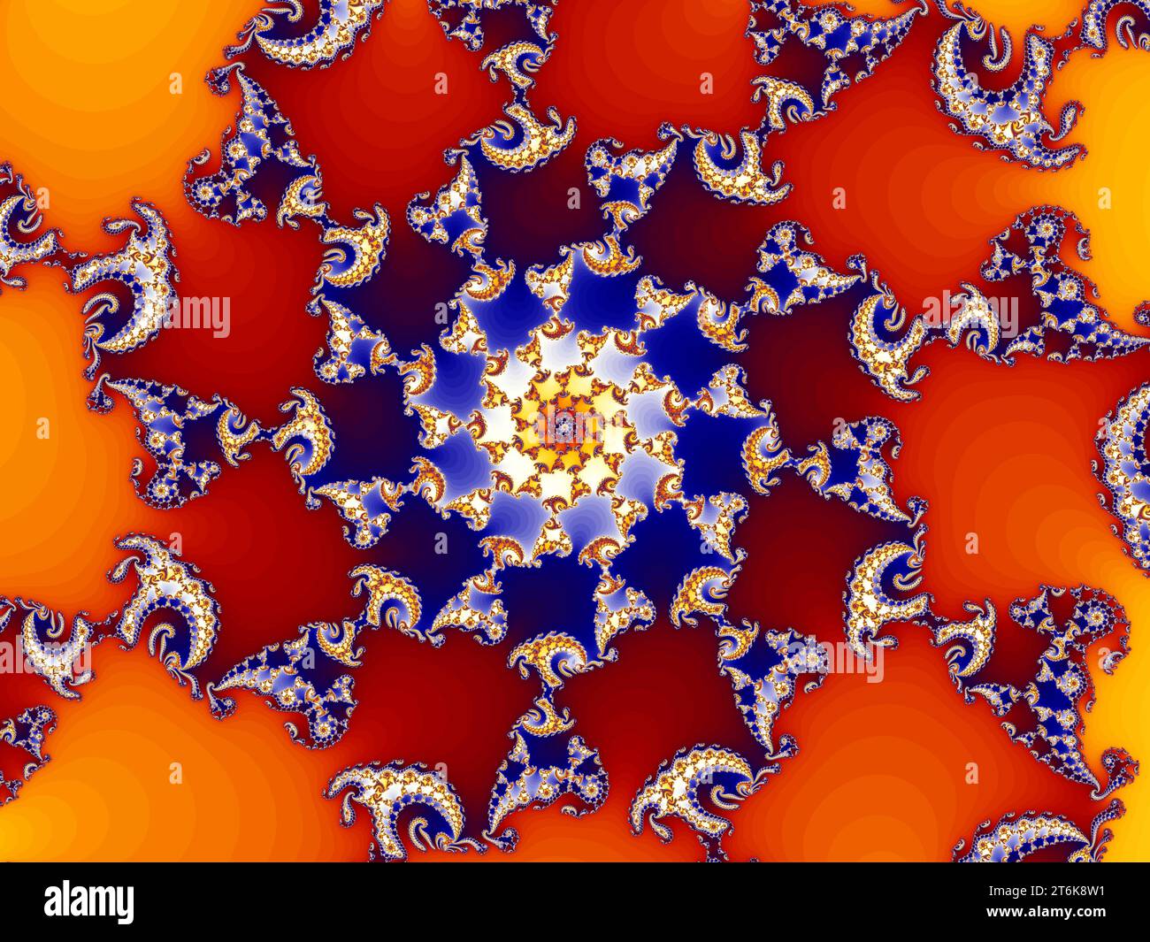 Spirals, Shapes and Colors Math Fractal. Stock Photo