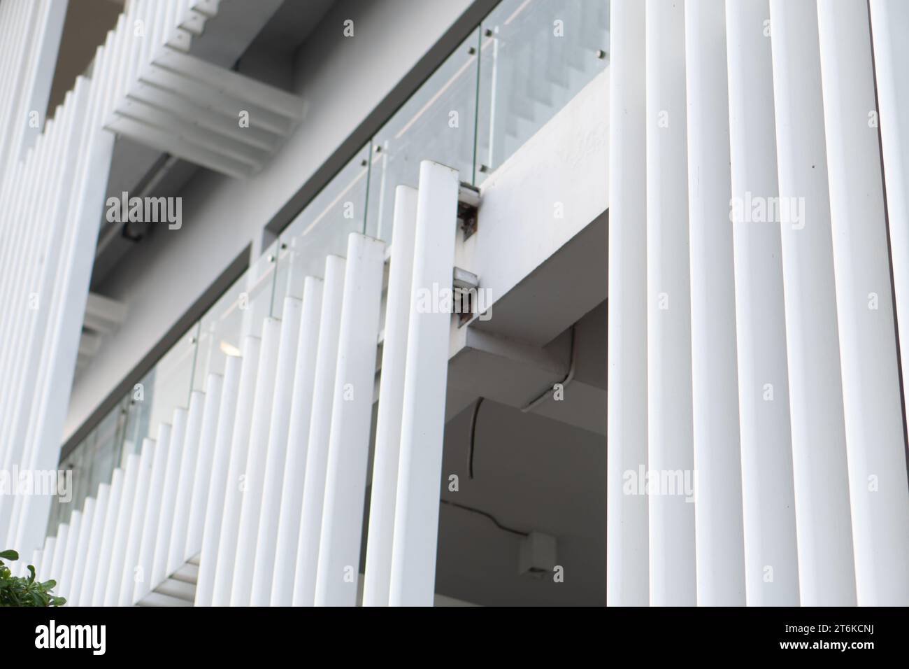 Metal and glass futuristic construction. Business background Stock Photo