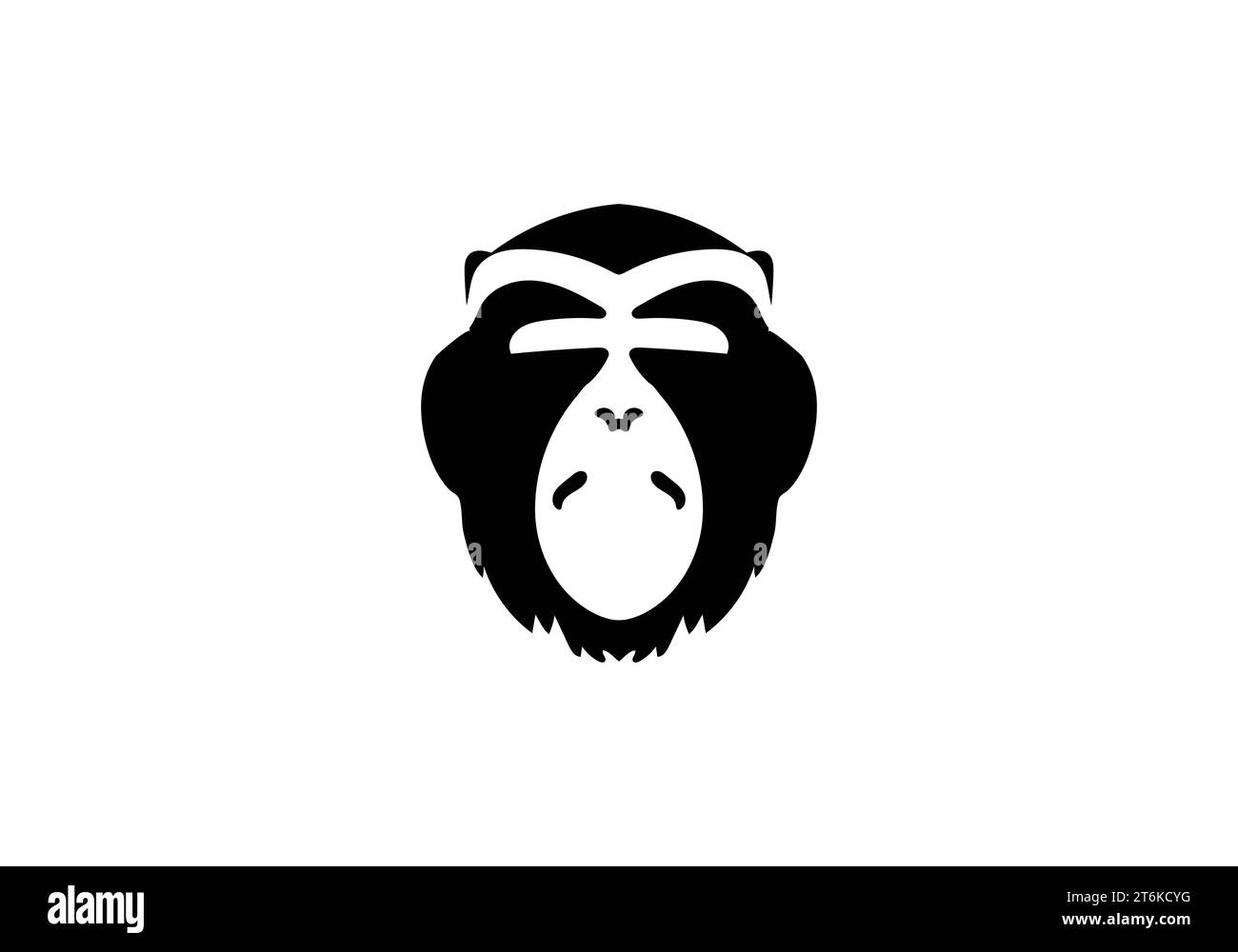 Baboon minimal style icon illustration design Stock Vector