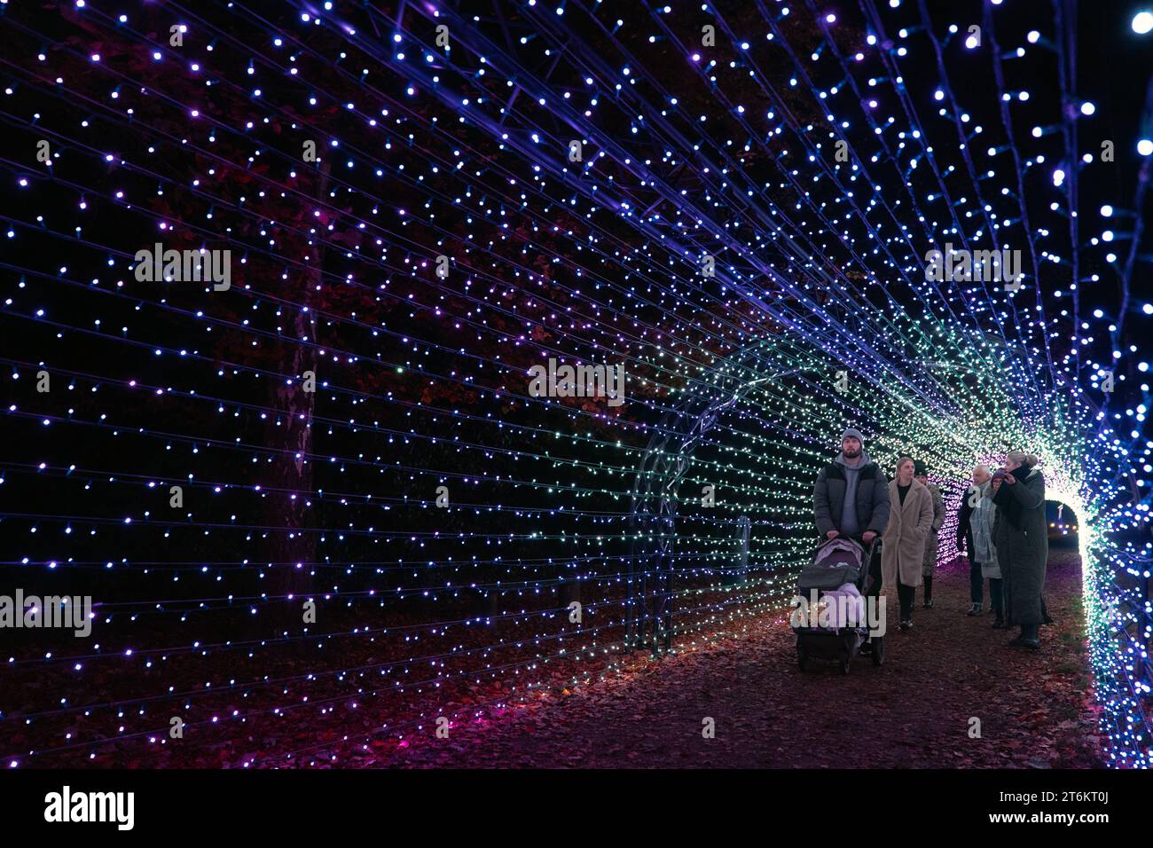 A light installation during a preview of Luminate Sandringham, the