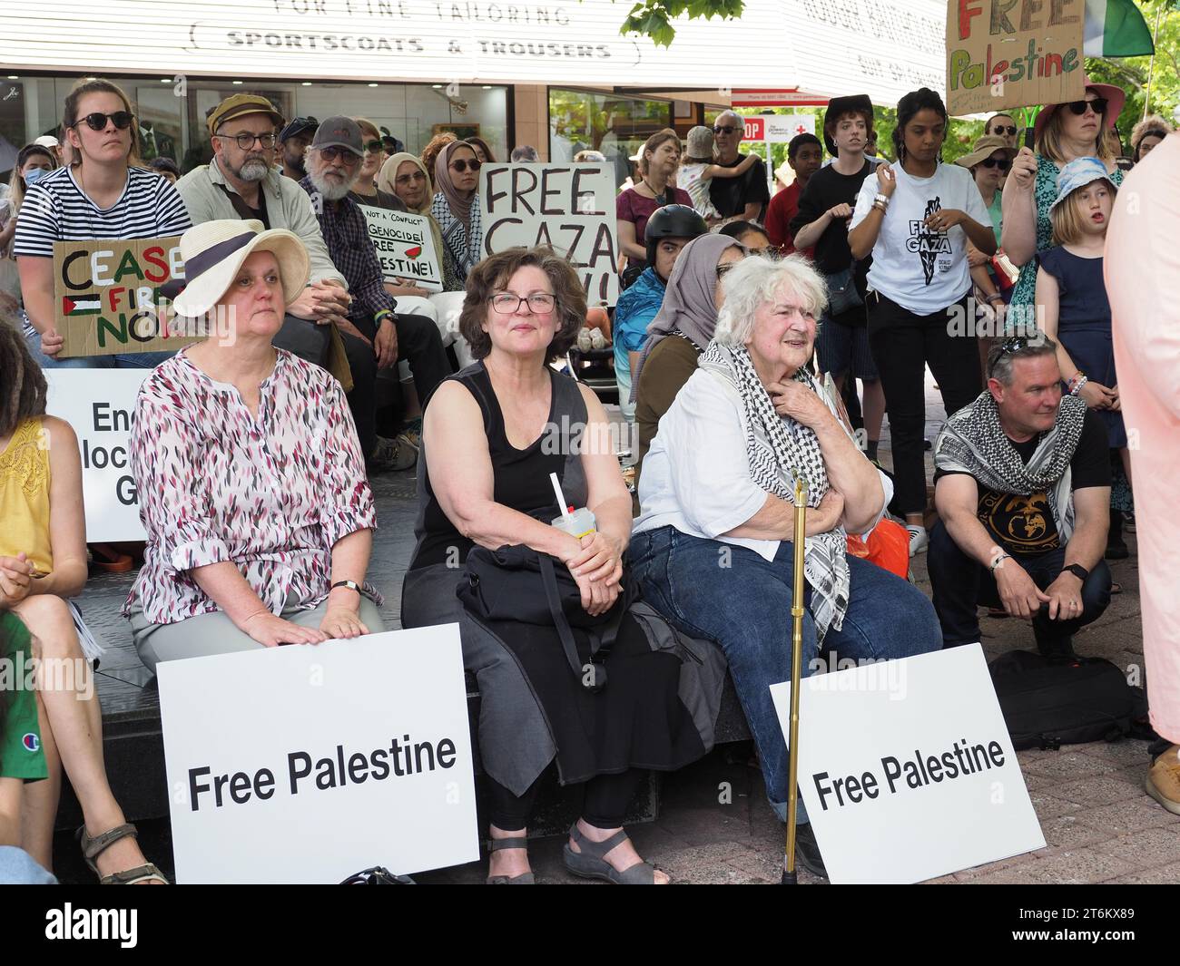 Canberra, Australia, 11th November 2023. Hundreds Of Protesters Rally ...