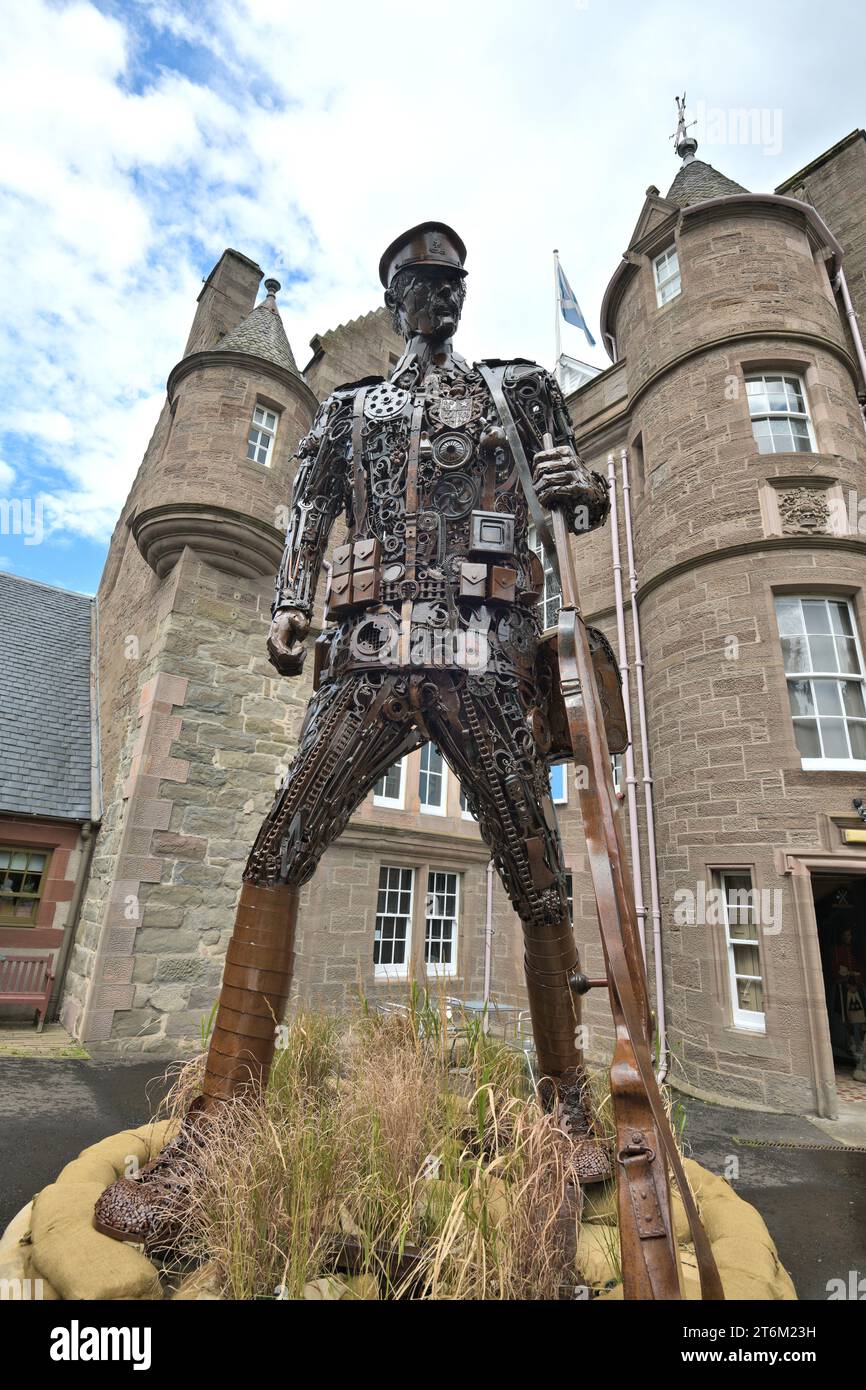 World War 1 sculpture 'The Hauntings' at The Black Watch Castle and Museum, Perth, Scotland Stock Photo