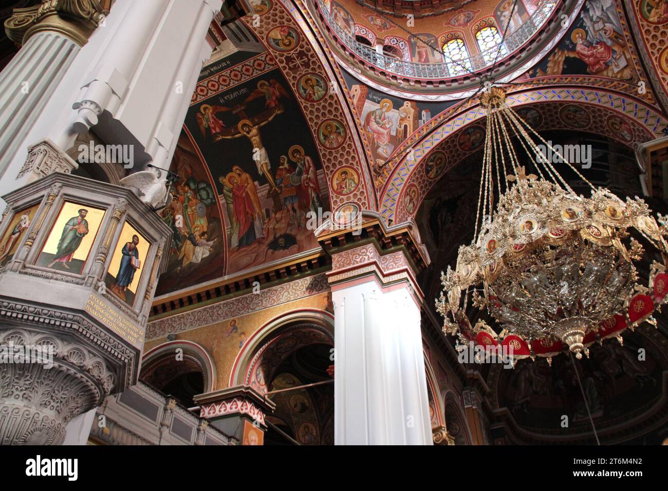 orthodox cathedral (agios minas) in heraklion in crete in greece Stock Photo