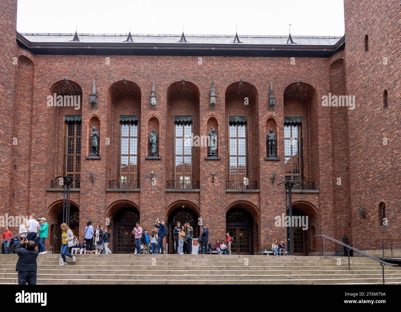 Stockholm, Sweden - July 25, 2023: Stockholm City Hall is the building of the Stockholm City Council in Sweden. It is located on Kungsholmen Island on Stock Photo