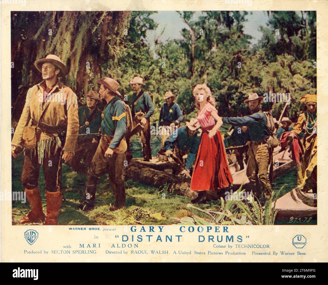 GARY COOPER as Captain Quincy Wyatt and MARI ALDON in DISTANT DRUMS 1951 director RAOUL WALSH
