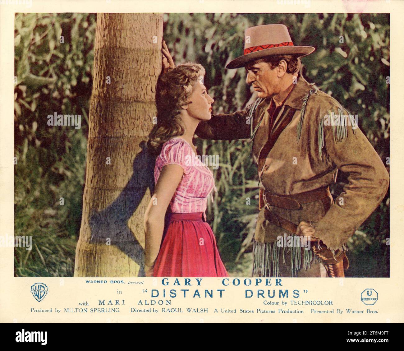 MARI ALDON and GARY COOPER as Captain Quincy Wyatt in DISTANT DRUMS 1951 director RAOUL WALSH