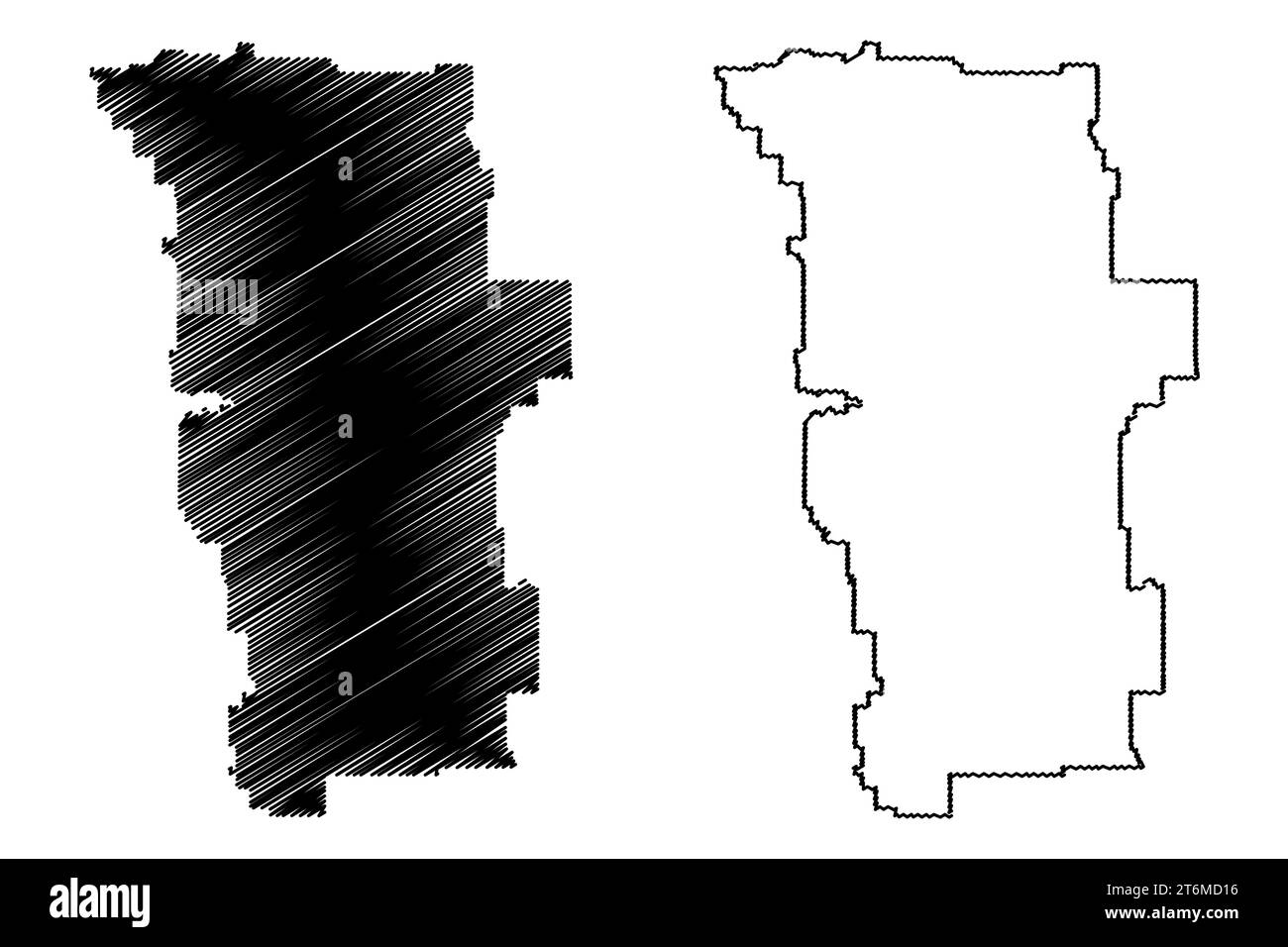 Division No. 6 (Canada, Alberta Province, North America) map vector