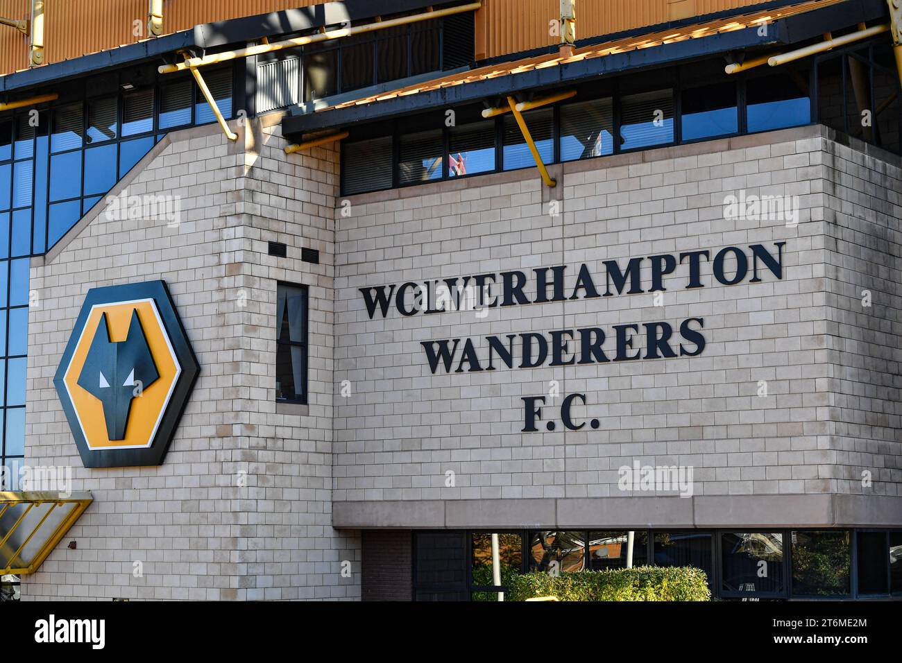 Wolverhampton, UK. 11th Nov 2023. 11th November 2023;  Molineux Stadium, Wolverhampton, West Midlands, England; Premier League Football, Wolverhampton Wanderers versus Tottenham Hotspur; A view of the outside of Molyneux showing the Billy Wright stand Credit: Action Plus Sports Images/Alamy Live News Stock Photo