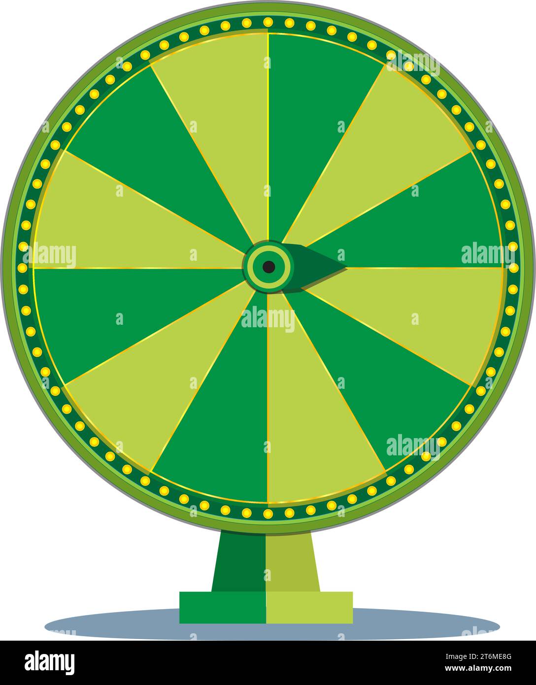 Blank wheel of fortune 12 slots icon. Clipart image isolated on white background. Board game color spinner. Colorful wheel of fortune. vector. spinner Stock Vector
