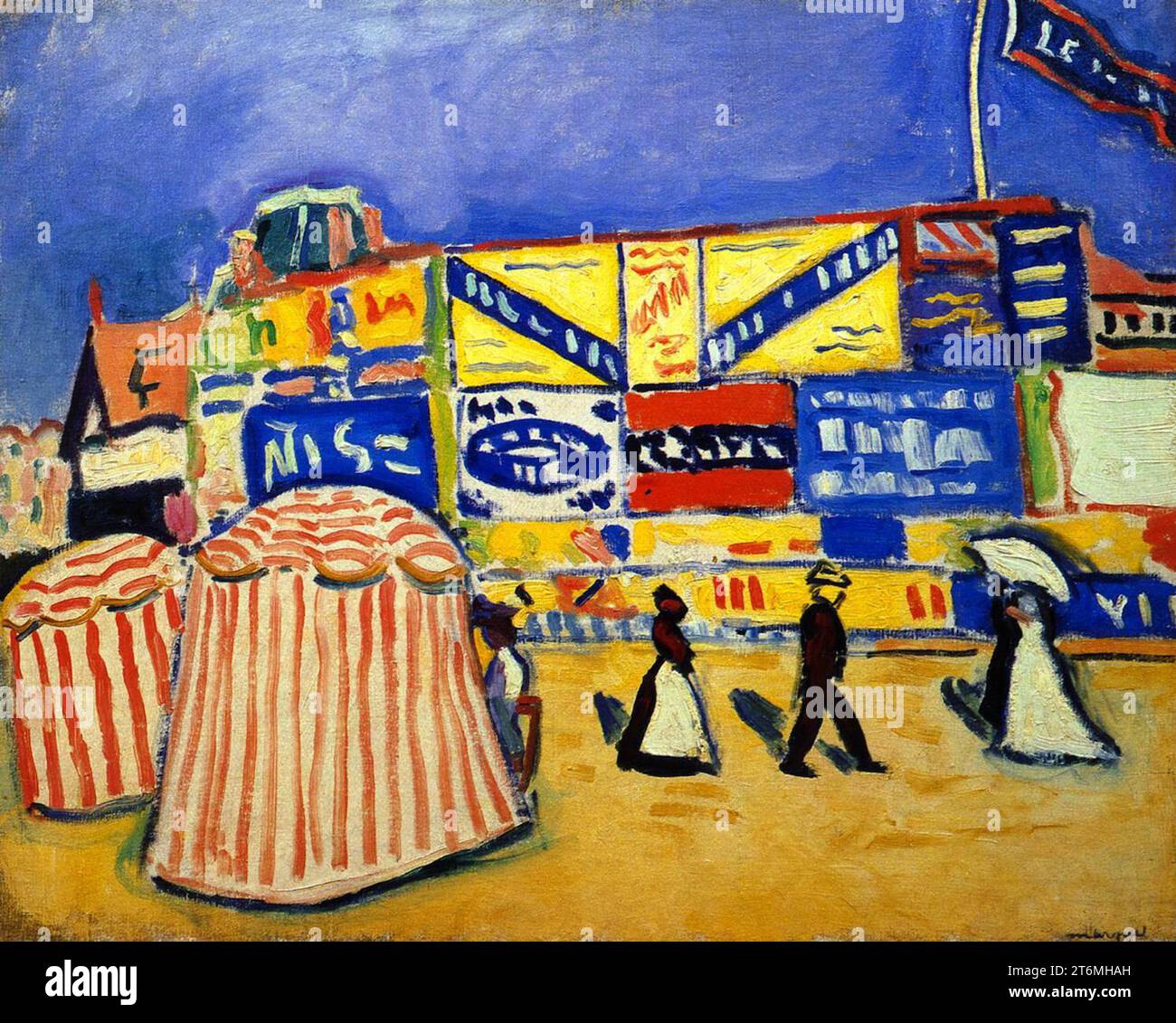 Posters at Trouville 1906 by Albert Marquet Stock Photo