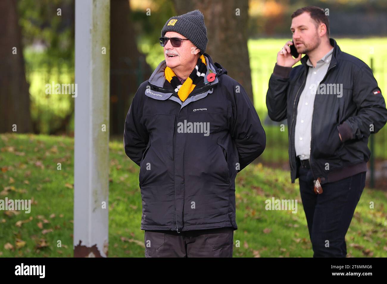 Hull City fans wear poppies during the Sky Bet Championship match Hull City vs Huddersfield Town at MKM Stadium, Hull, United Kingdom, 11th November 2023  (Photo by Ryan Crockett/News Images) Stock Photo