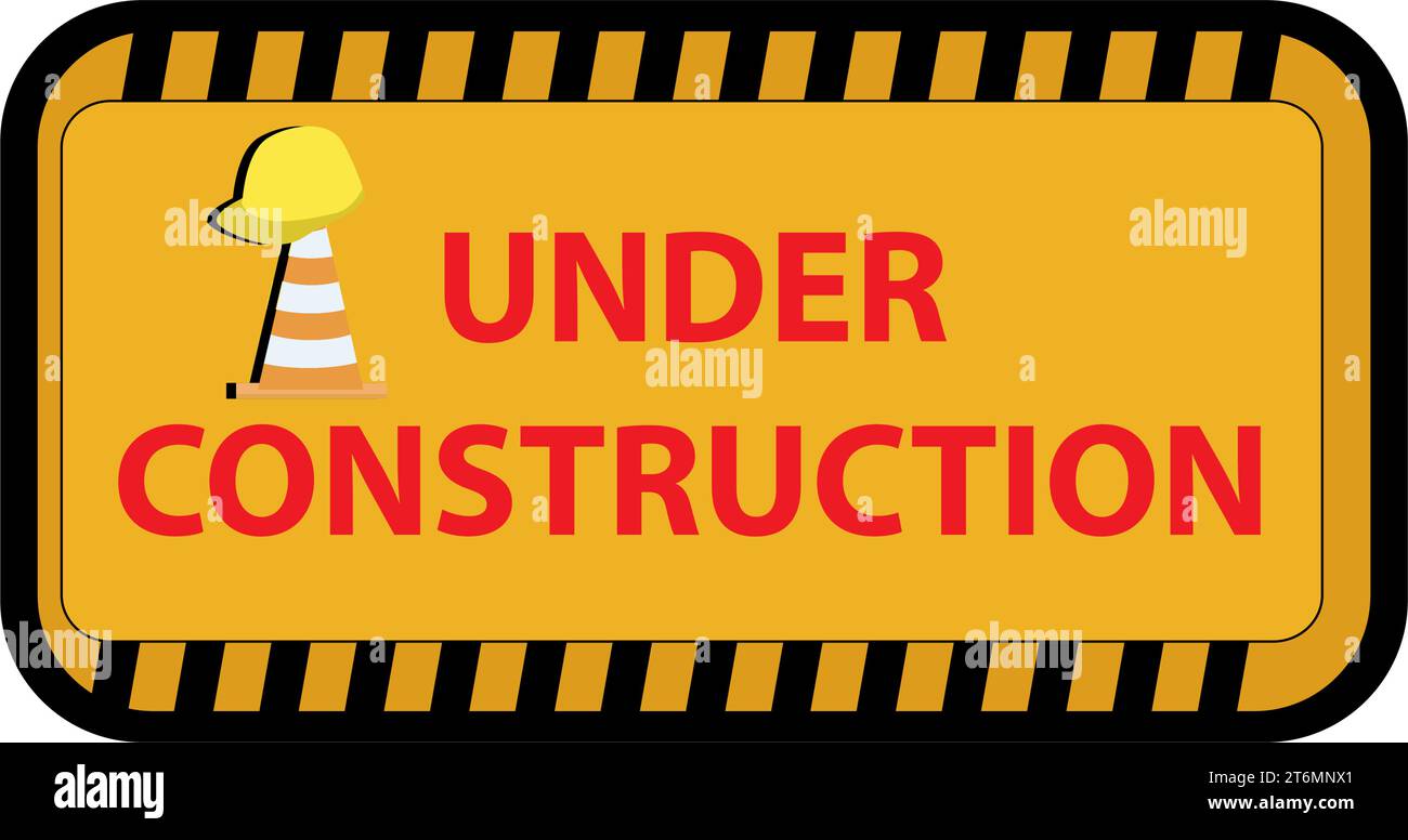 under constriction Caution signs. Symbols of danger and warning signs. warning attention. danger sign. Exclamation marks. attention vector icon. Stock Vector