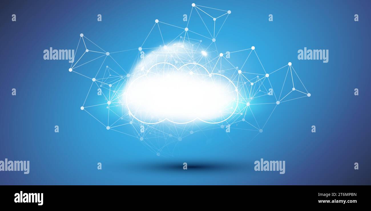 Cloud Computing Design Concept - Digital Connections, Technology ...