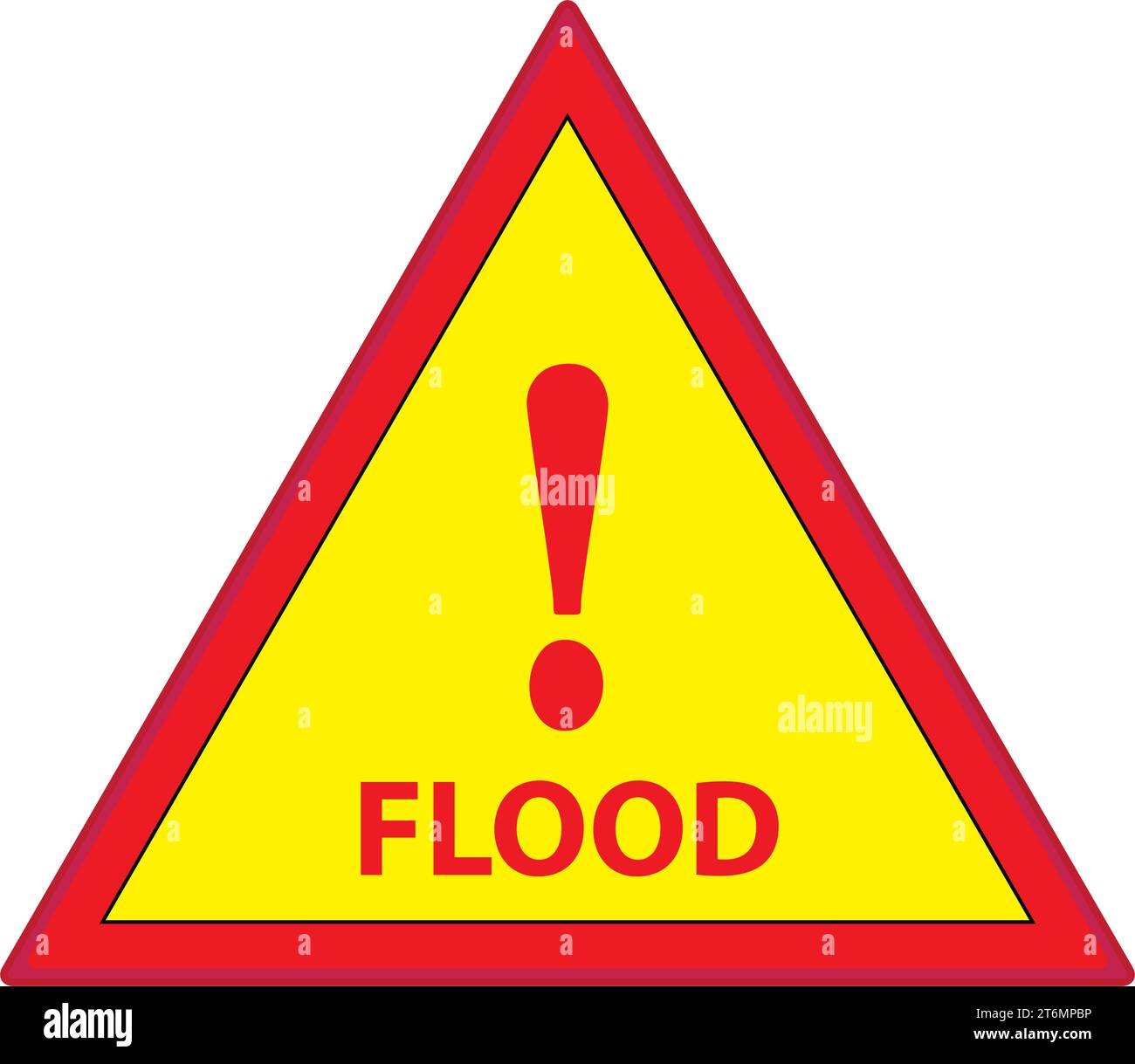 Caution signs. Symbols of danger and flood warning signs. warning attention. danger sign. Exclamation marks. attention vector icon. Triangular warning Stock Vector