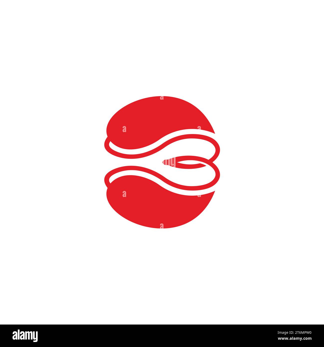 letter c chili simple round geometry logo vector Stock Vector