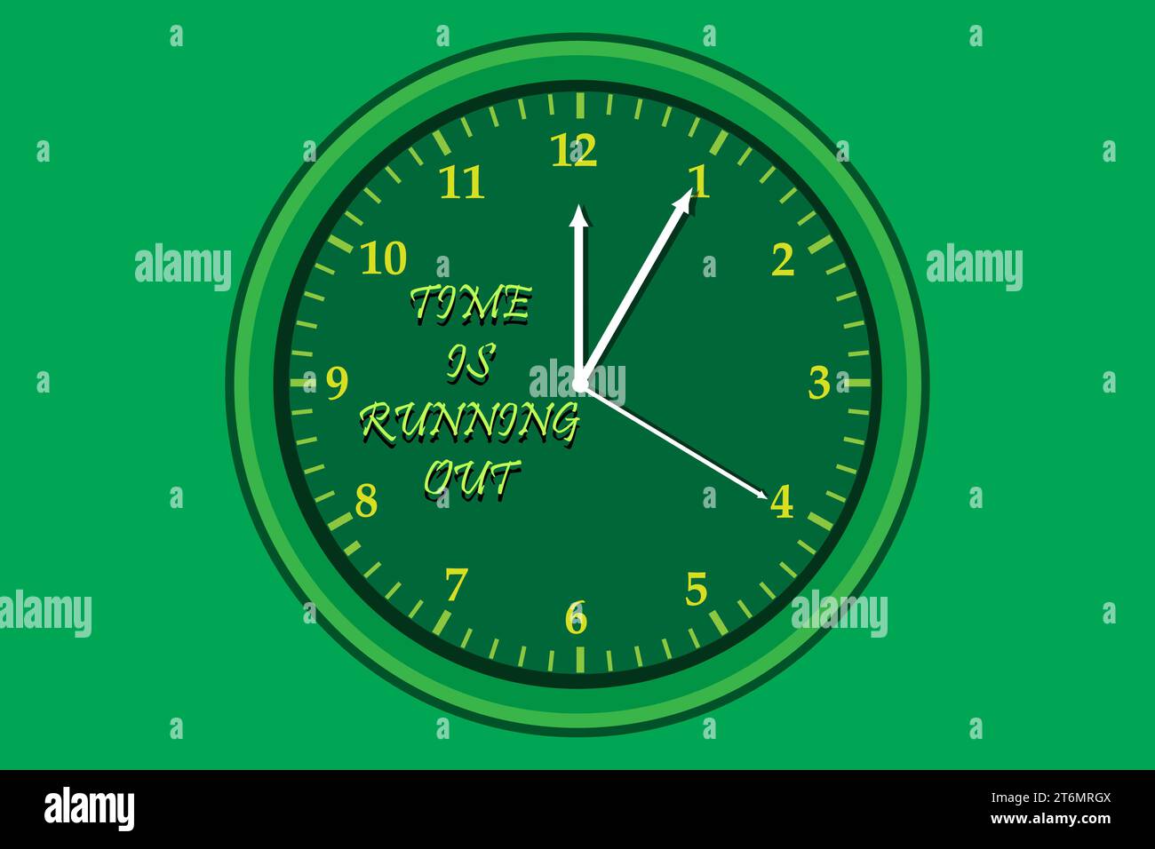 Time is Running Out Clock Deadline Ending Soon Illustration. business concept. Stock Vector