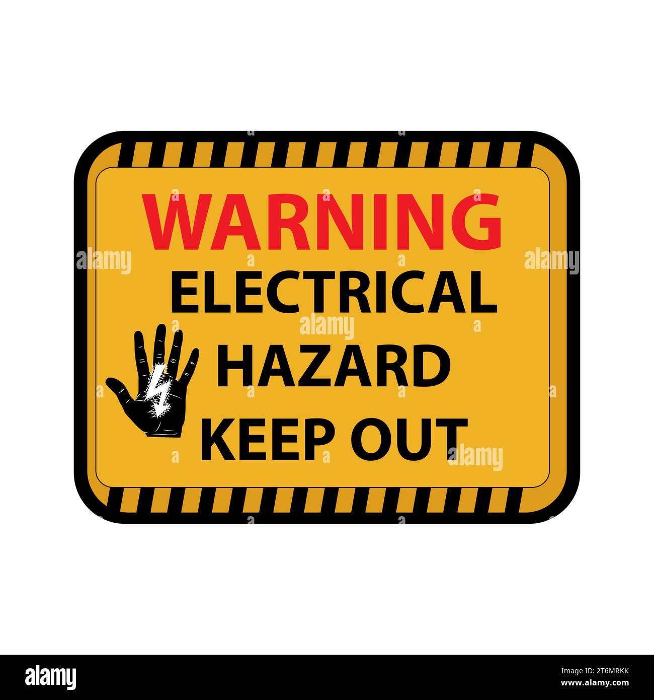 Warning Electrical hazard keep out signs. Symbols of danger and warning signs. warning attention. attention vector icon. Stock Vector