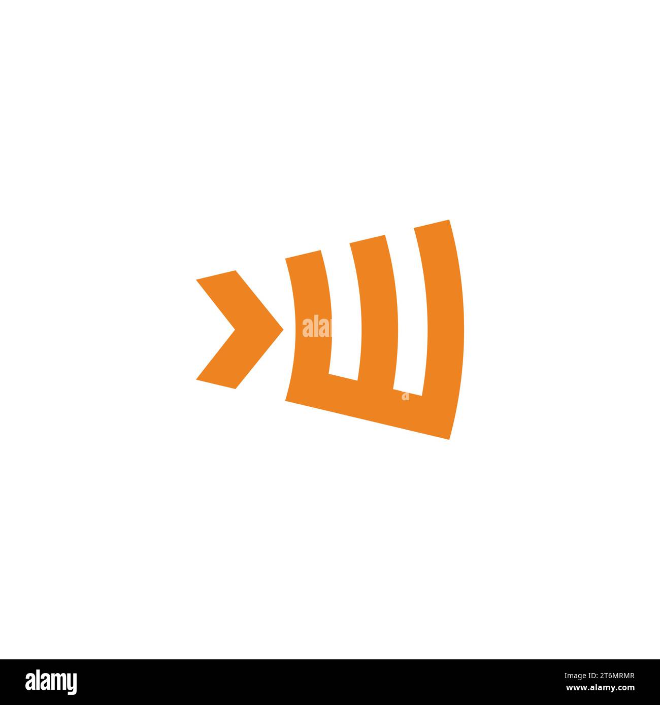 letter we arrow stripes motion logo vector Stock Vector