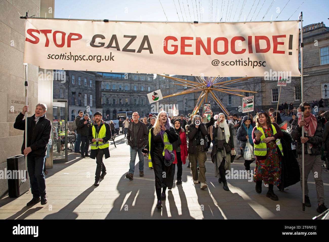 Edinburgh, Scotland, UK, 11 November 2023. Palestinian Solidarity Peace