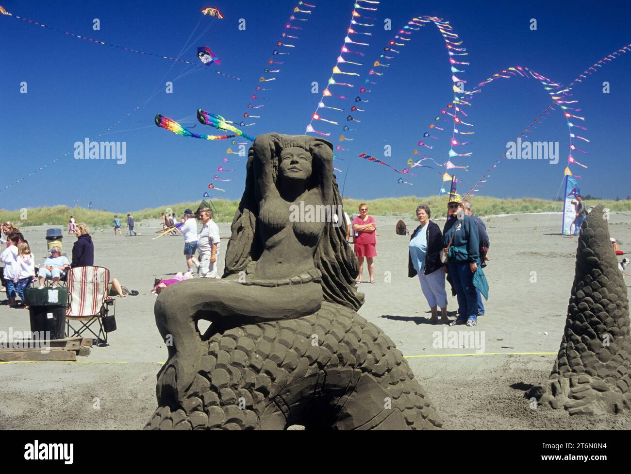 Sandcastle, Sand & Sawdust Festival, Ocean Shores, Washington Stock
