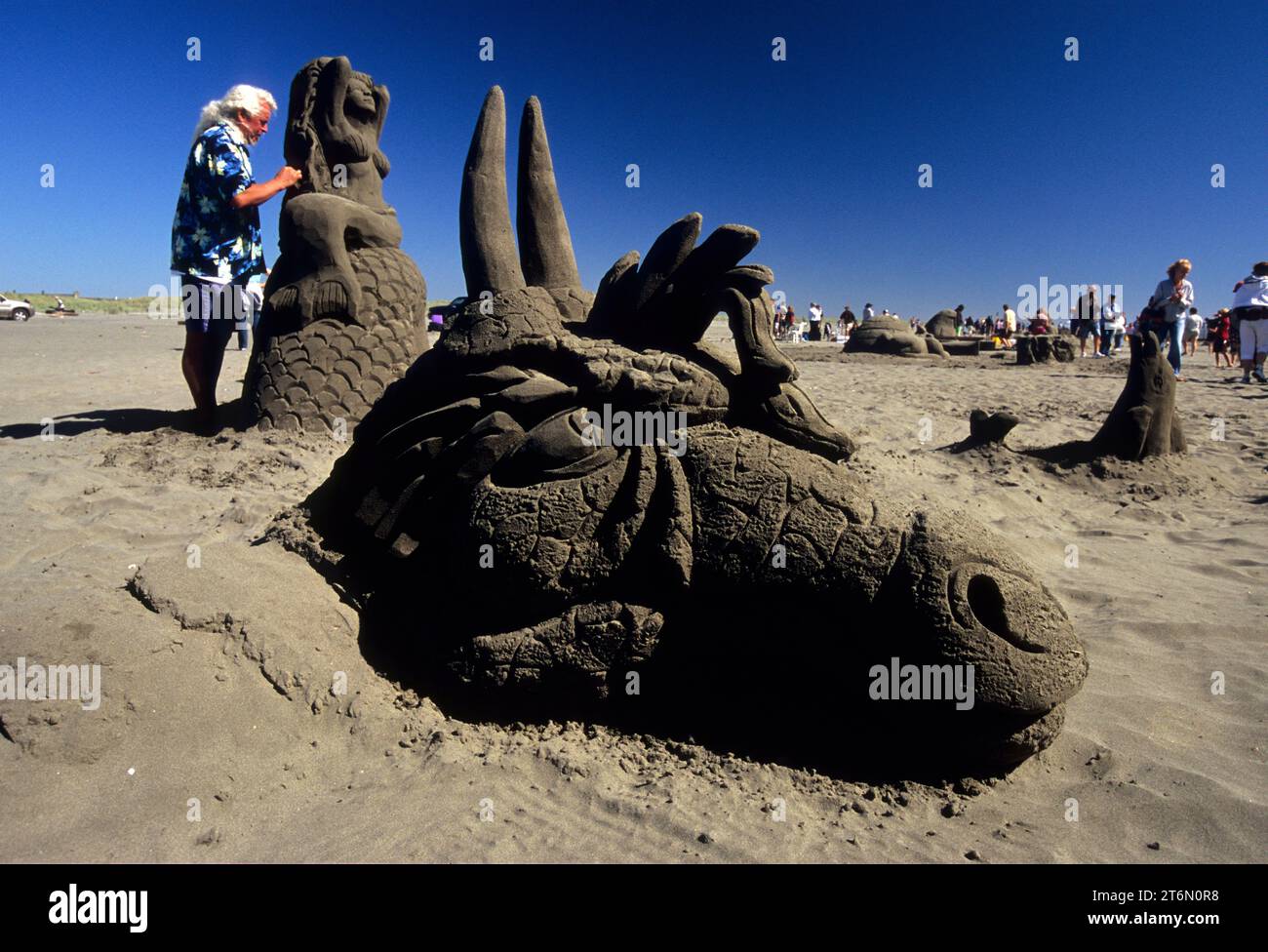 Sandcastle, Sand & Sawdust Festival, Ocean Shores, Washington Stock
