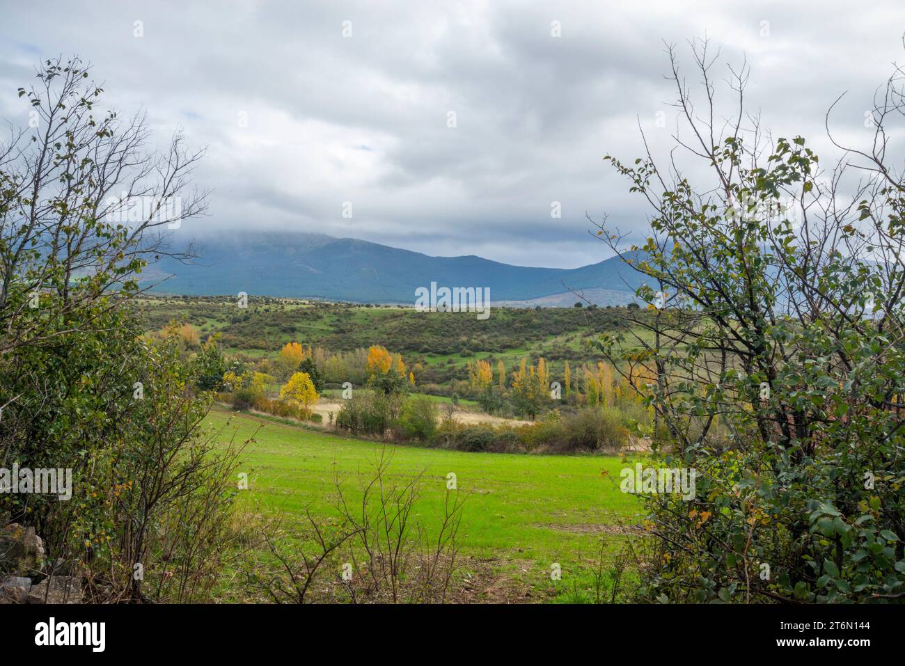 Autumn landscape. Cerezo de Arriba, Segovia province, Castilla Leon, Spain. Stock Photo