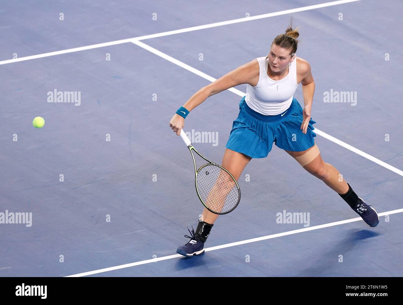 Sweden's Kajsa Rinaldo Persson in action against Great Britain's Jodie Burrage (not pictured) during day one of the 2023 Billie Jean King Cup play-off between Great Britain and Sweden at the Copper Box Arena, London. Picture date: Saturday November 11, 2023. Stock Photo