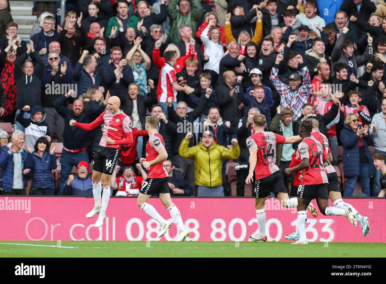 Willy Smallbone Southampton midfielder Will Smallbone (16) scores a GOAL 1-0 and ...