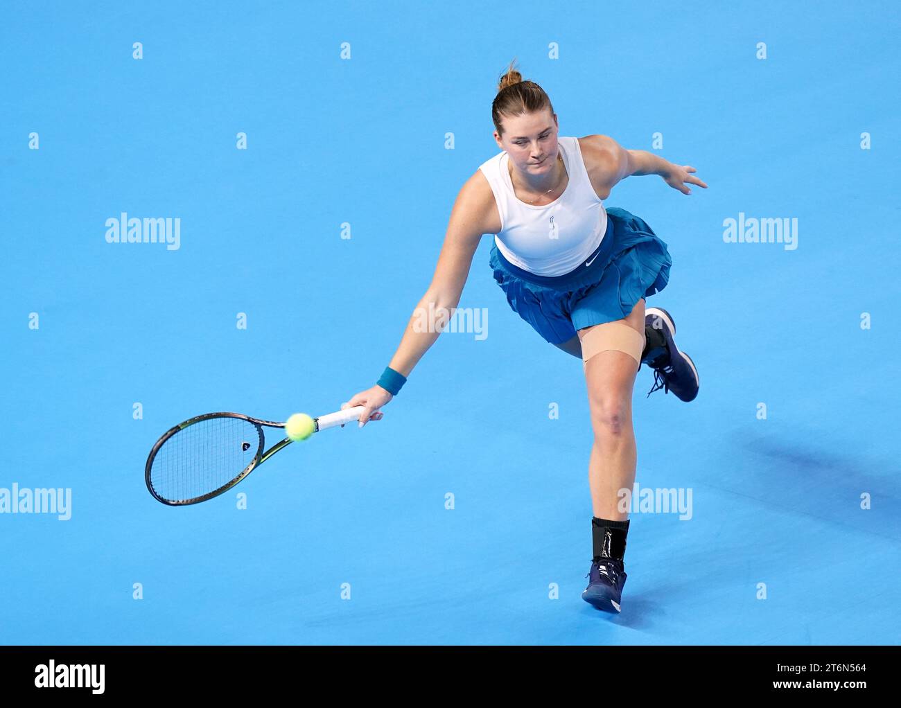 Sweden's Kajsa Rinaldo Persson in action against Great Britain's Jodie Burrage (not pictured) during day one of the 2023 Billie Jean King Cup play-off between Great Britain and Sweden at the Copper Box Arena, London. Picture date: Saturday November 11, 2023. Stock Photo