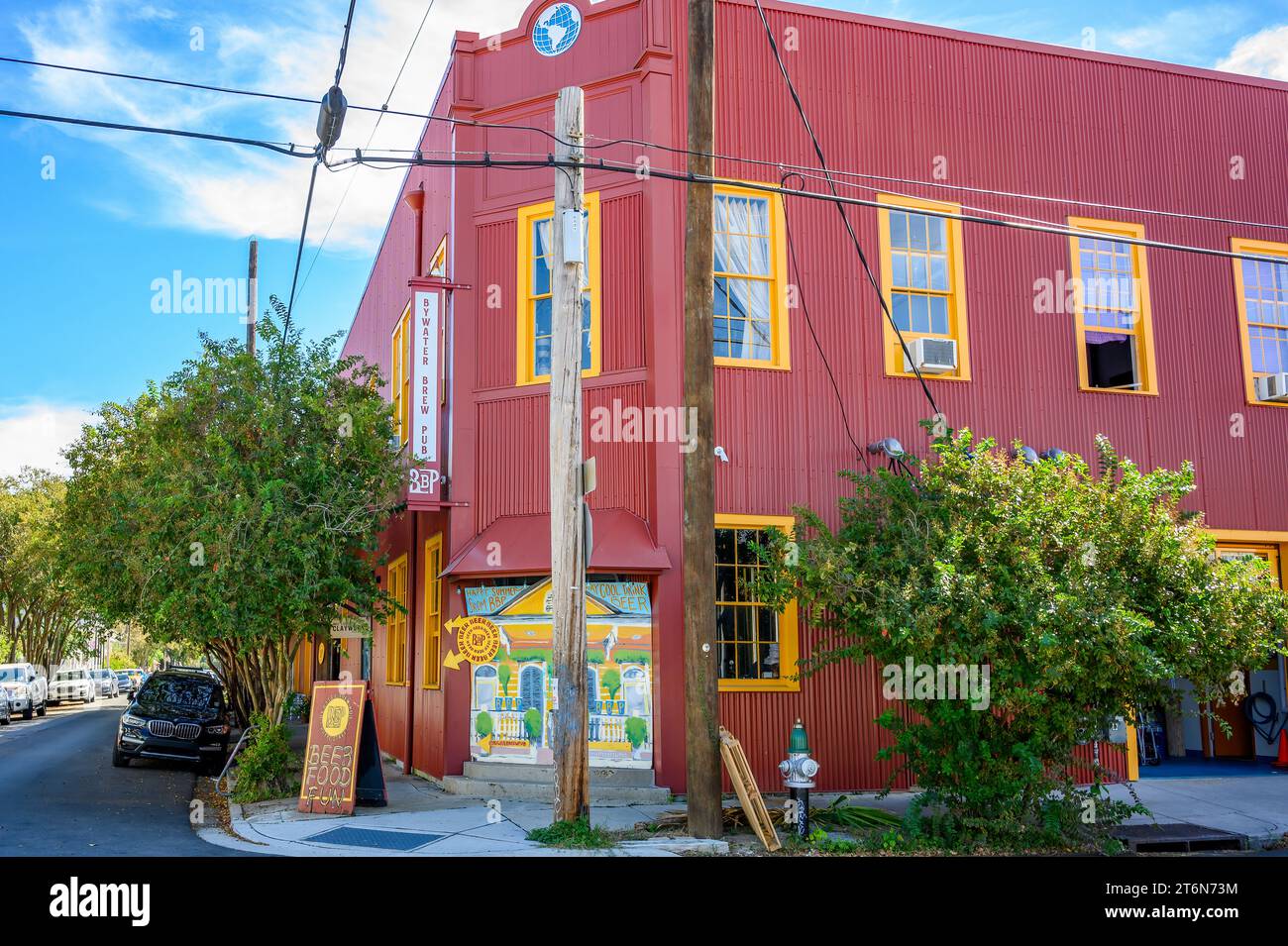 NEW ORLEANS, LA, USA - OCTOBER 21, 2023: Bywater Brew Pub on Royal Street in the historic Bywater Neighborhood Stock Photo