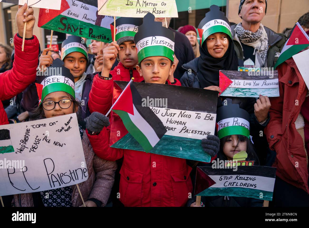 People take part in a Scottish Palestine Solidarity Campaign