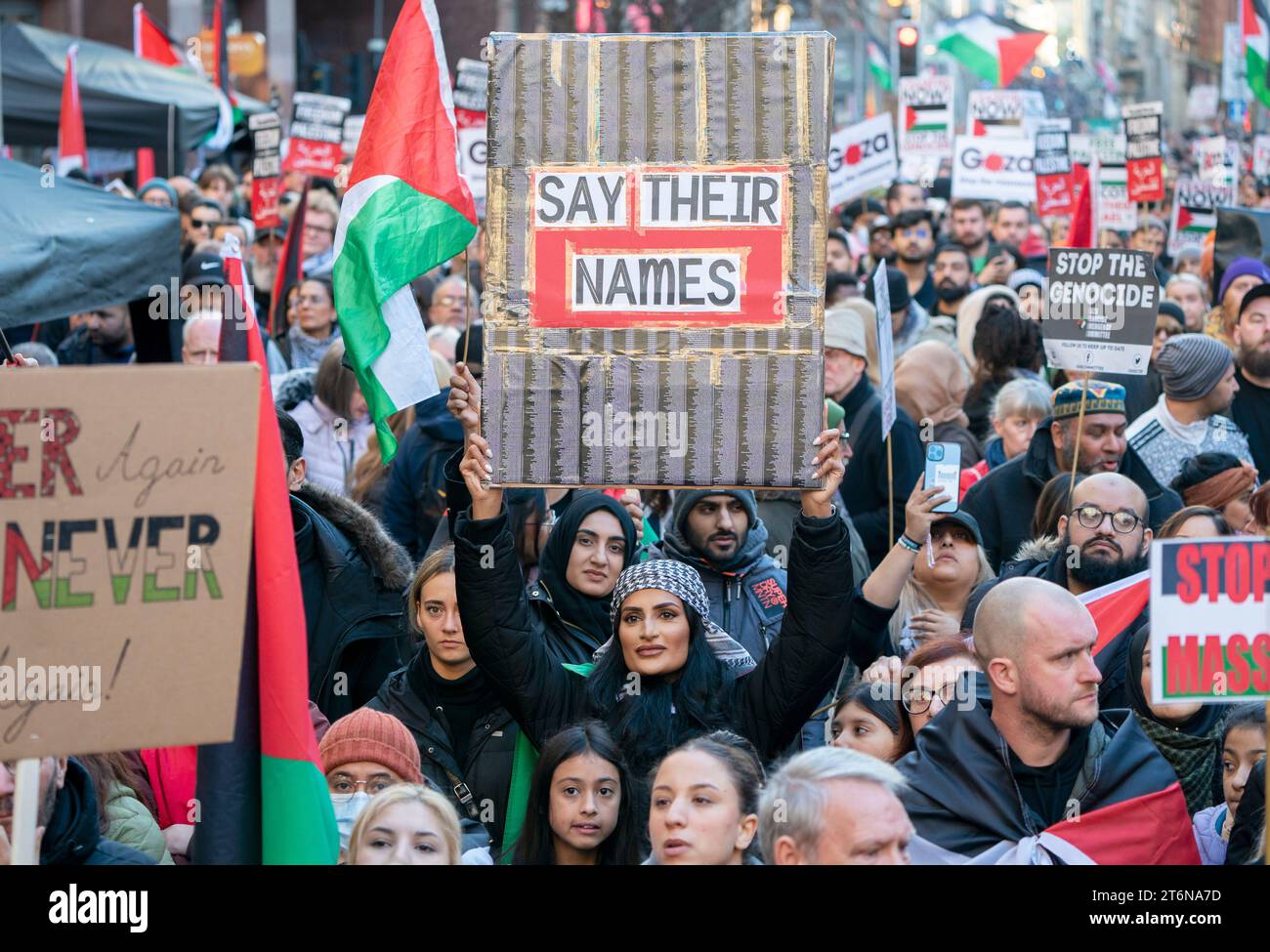 People take part in a Scottish Palestine Solidarity Campaign