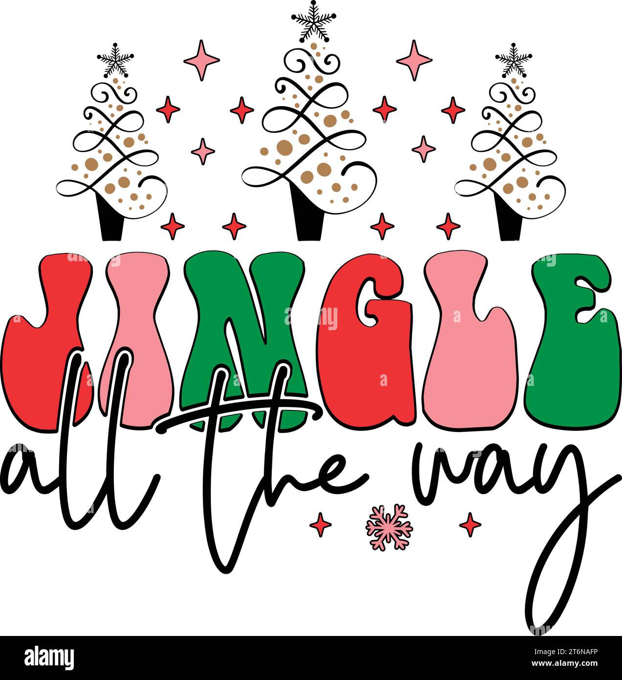 Jingle all the way Stock Vector Images Alamy