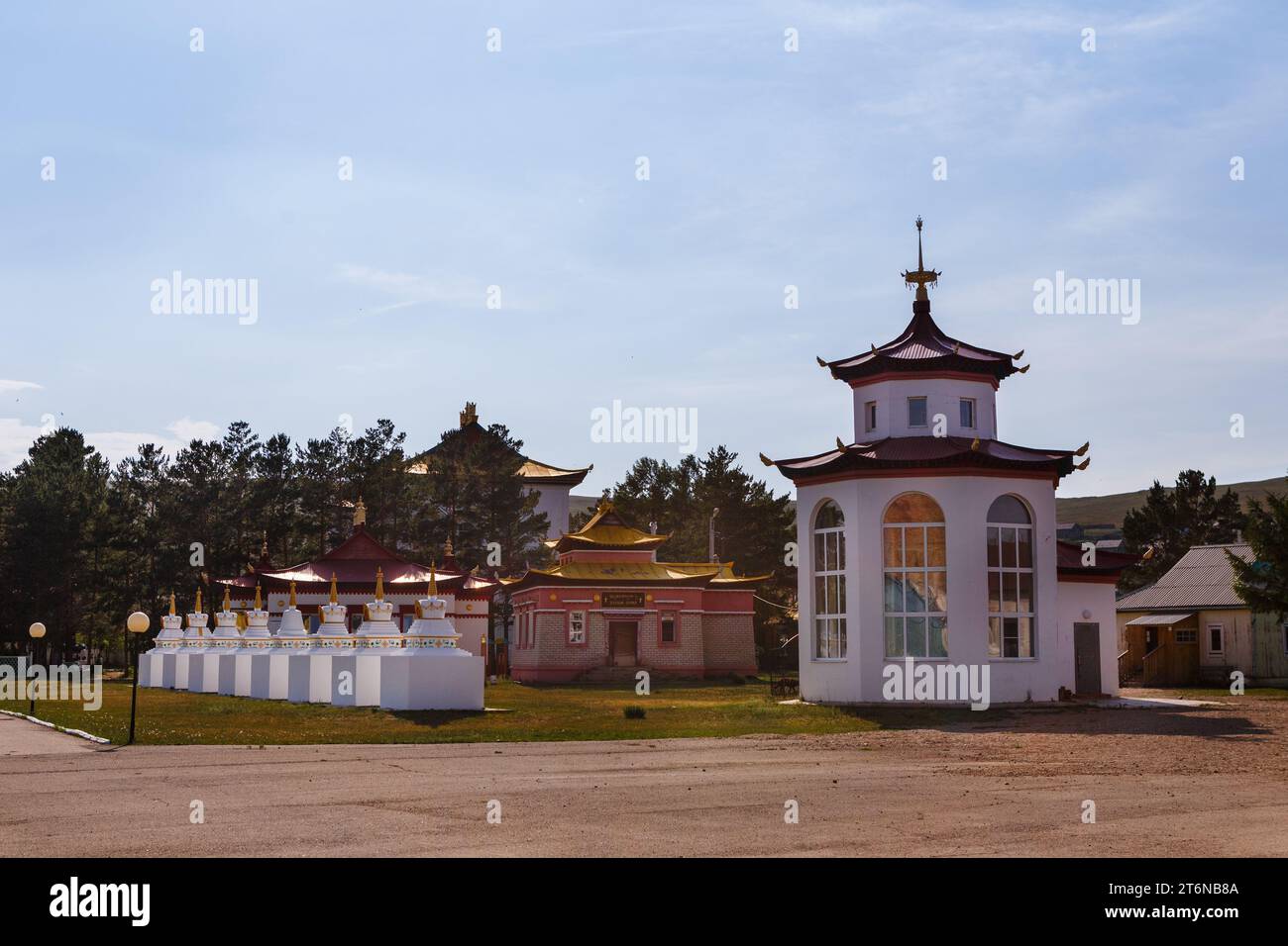 It was founded in 1811 in the Bulaktui area opposite Mount Ulirtui and the Agi River. The overall design of the single-domed Orthodox church was adapt Stock Photo