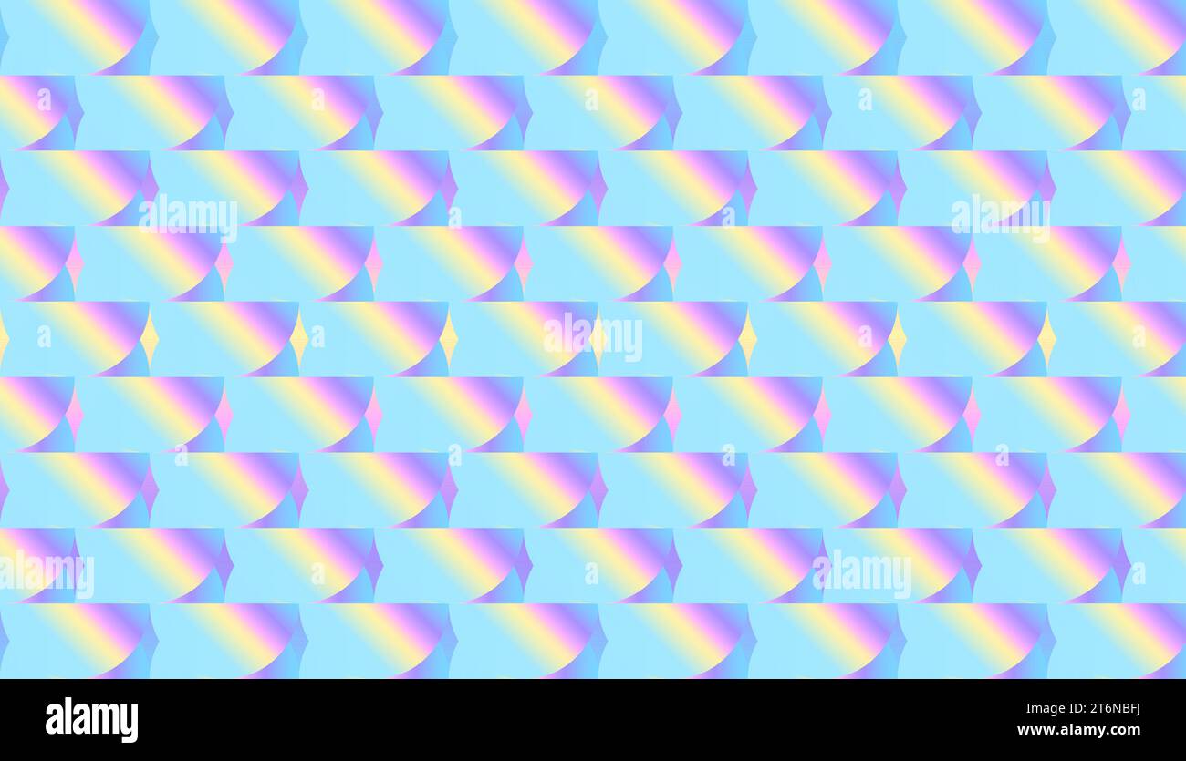 Holographic abstract pattern, geometric print background. Vector image. Stock Vector