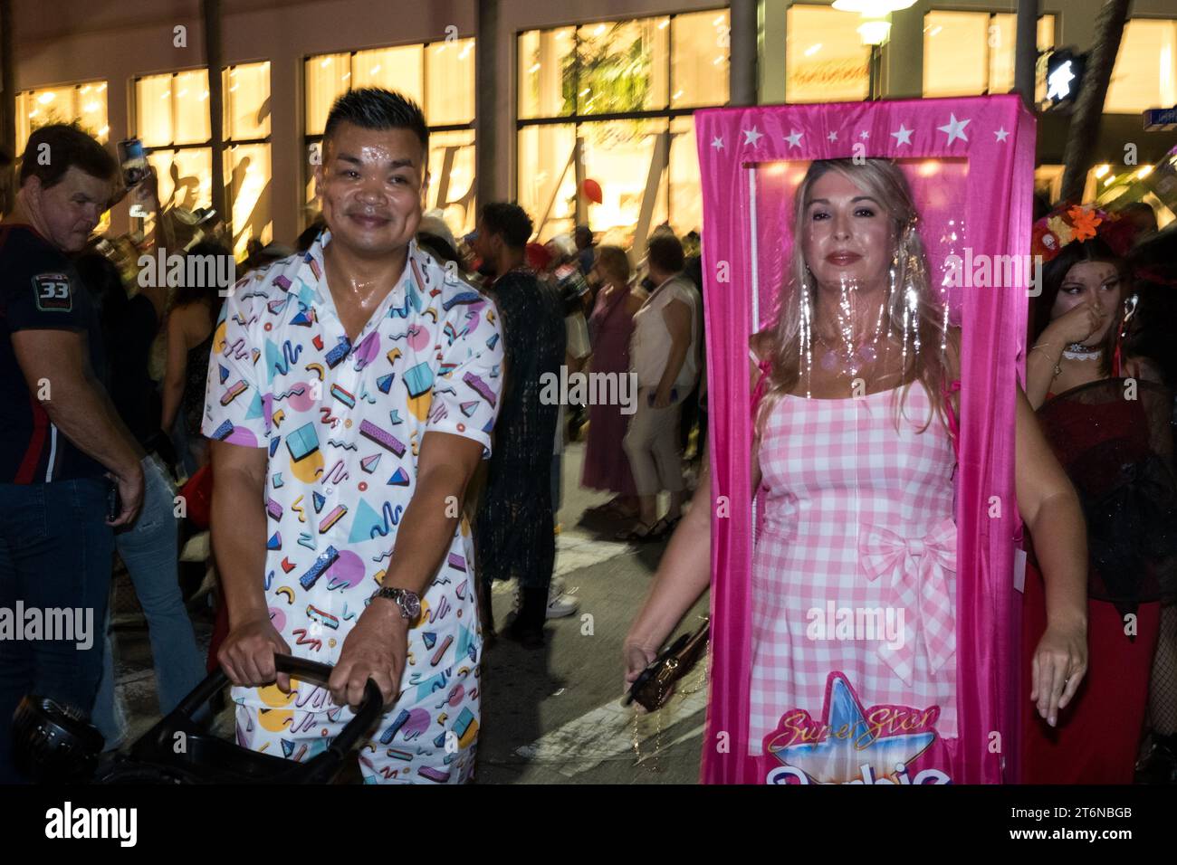 Miami, USA. 31th Oct, 2023. The annual Lincoln Road Halloween party on