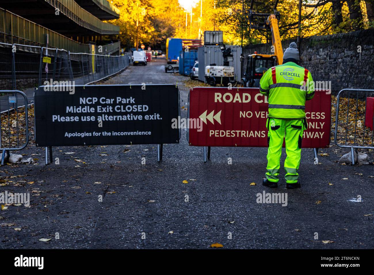 Edinburgh, United Kingdom. 11 November, 2023 Pictured Roads around
