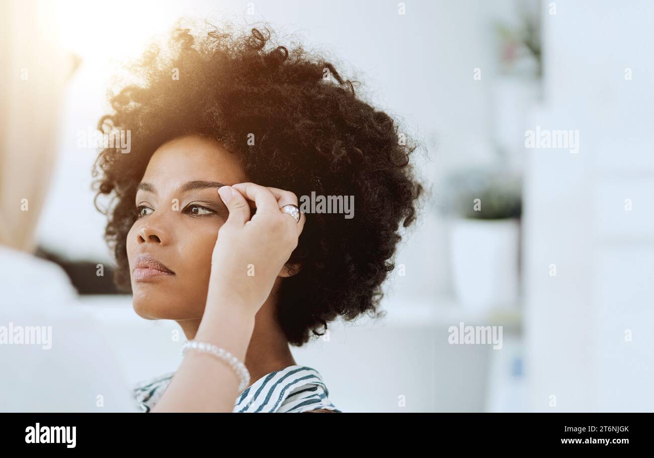 Determined black woman afro hi-res stock photography and images - Alamy