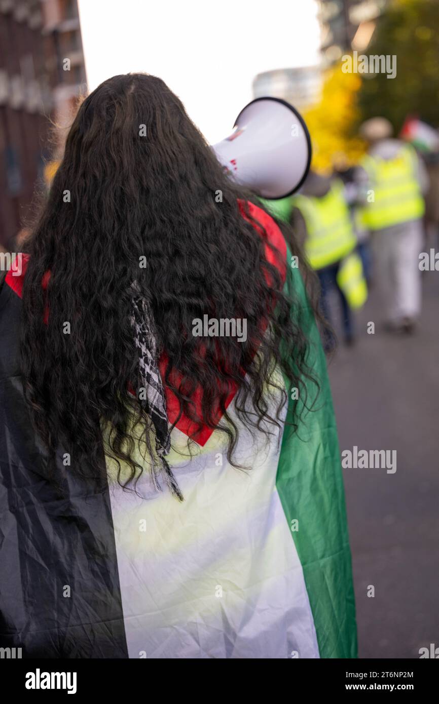 London UK 11th Nov 2023 Large Pro Palestine rally in central London