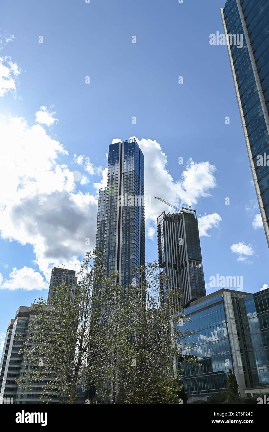 Modern buildings in London, Canary Wharf Stock Photo - Alamy