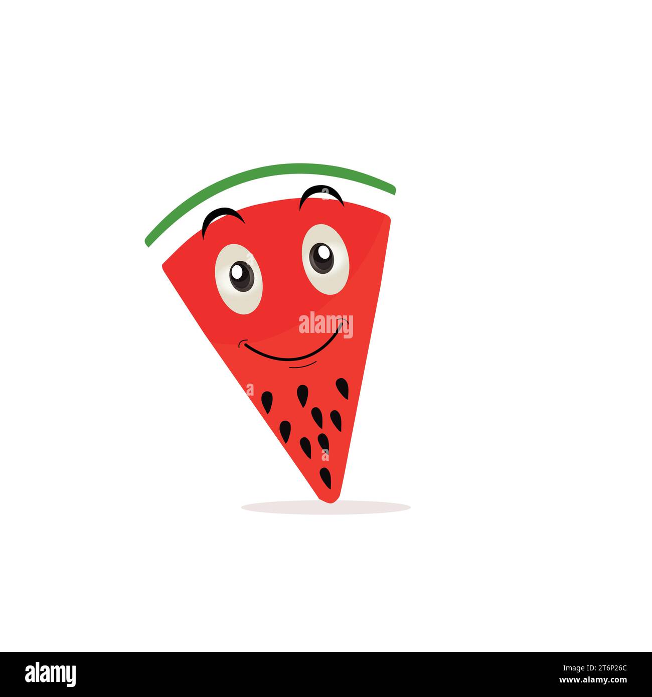 Watermelon cartoon, fresh fruit vector illustration, with different