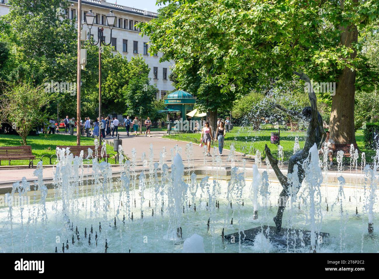 Dancing ballerina fountain in City Garden, City Centre, Sofia, Republic of Bulgaria Stock Photo