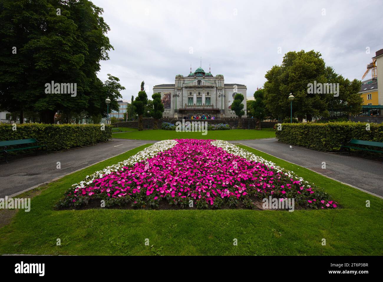 Norway, Vestland, Bergen - July 11, 2023: Den Nationale Scene is one of