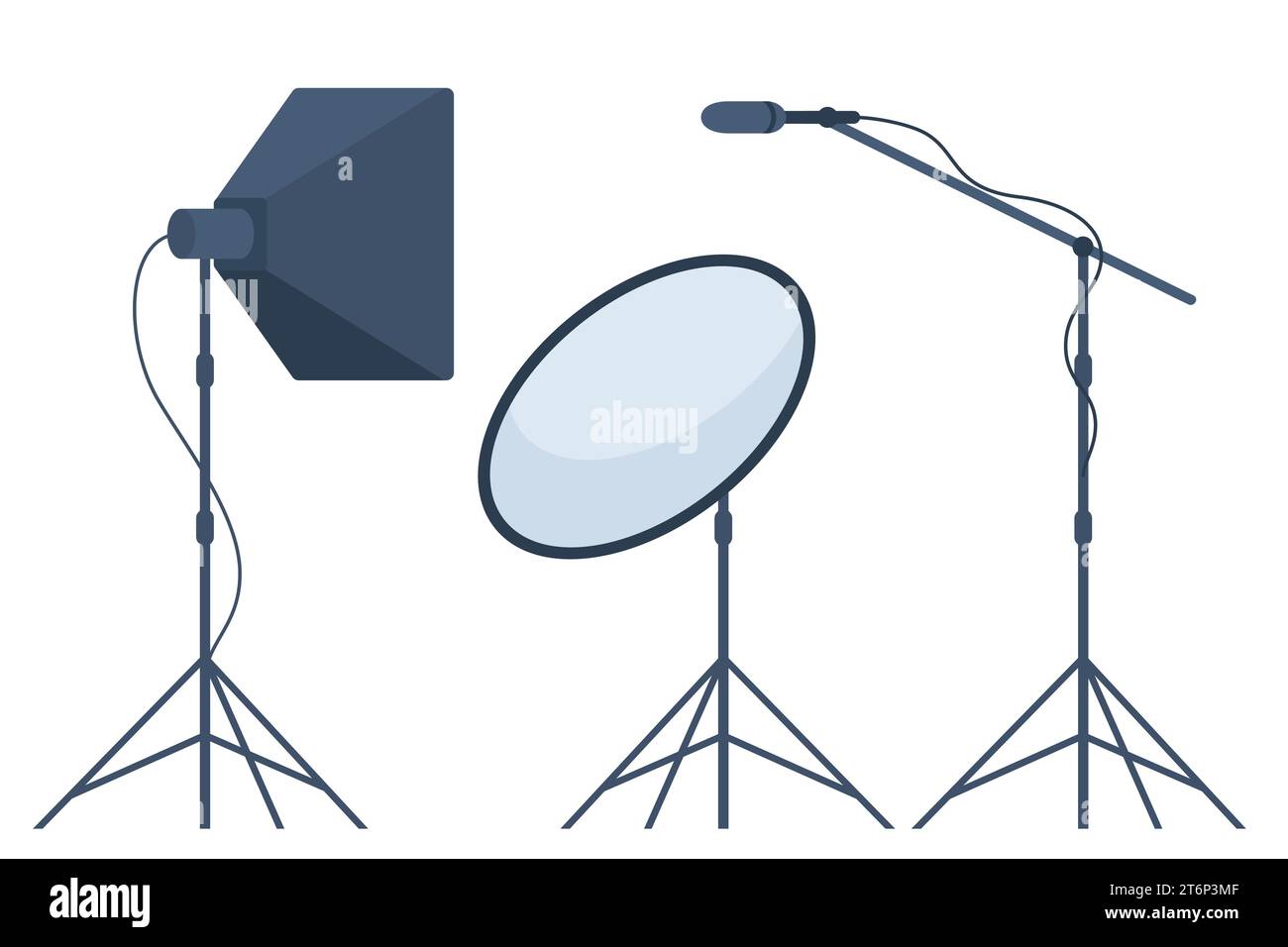 Different types of professional lighting equipment for blogging