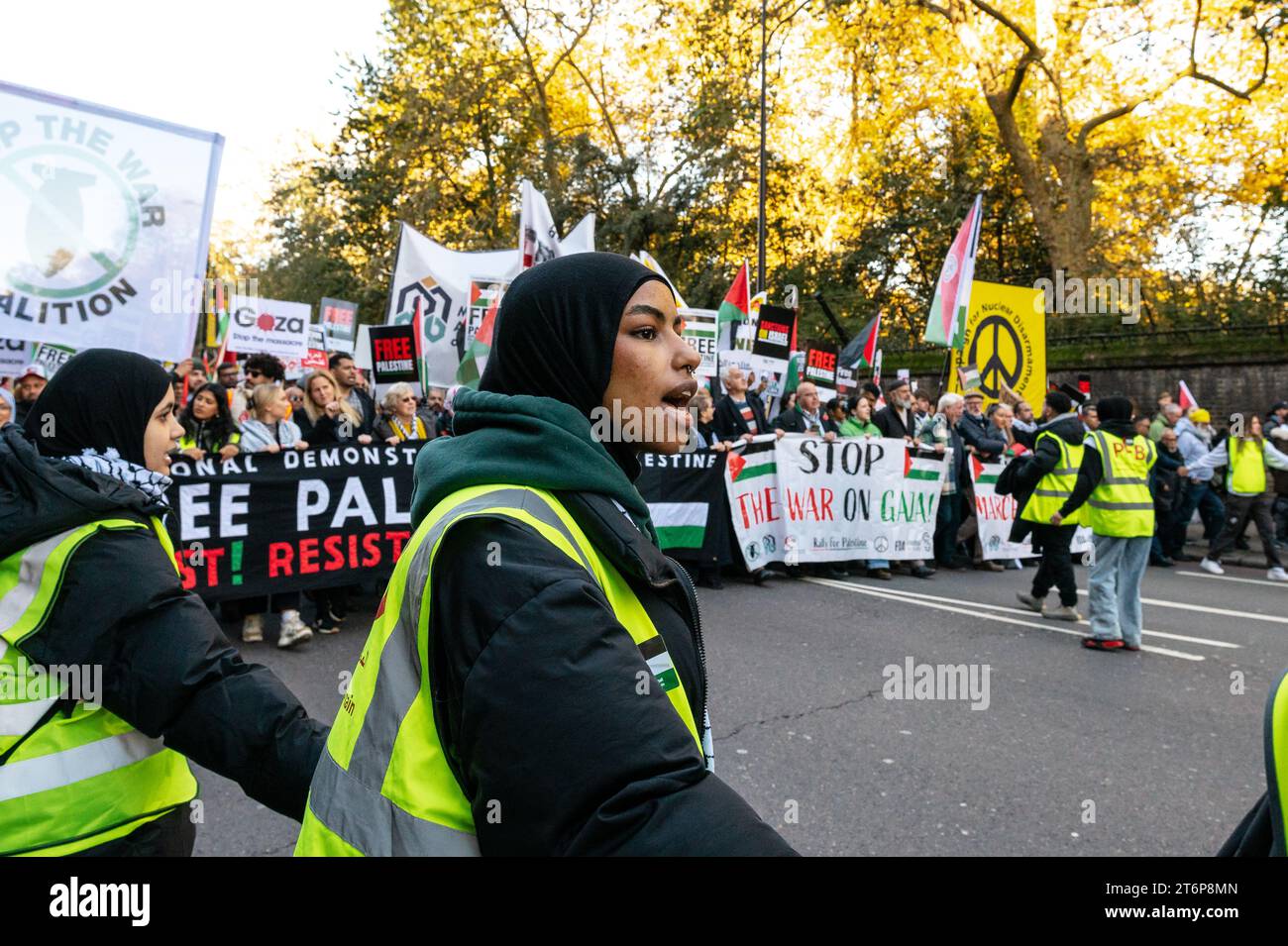 London, UK. 11 November 2023. Hundreds of thousands march for the ...