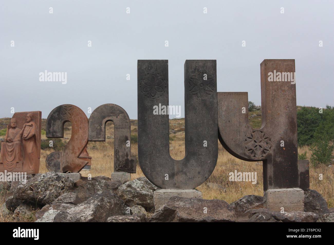 The Armenian Alphabet Monument Stock Photo