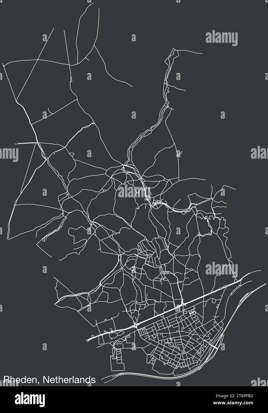 Maps Rheed Street roads map of RHEDEN, NETHERLANDS Stock Vector Image & Art - Alamy