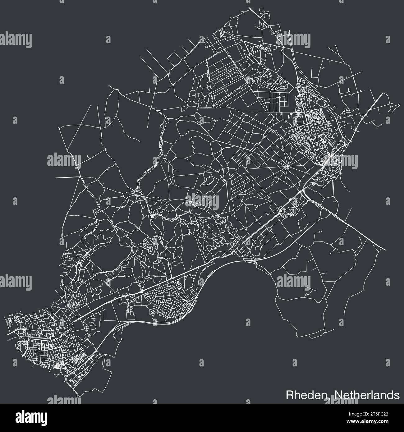 Maps Rheed Street roads map of RHEDEN, NETHERLANDS Stock Vector Image & Art - Alamy